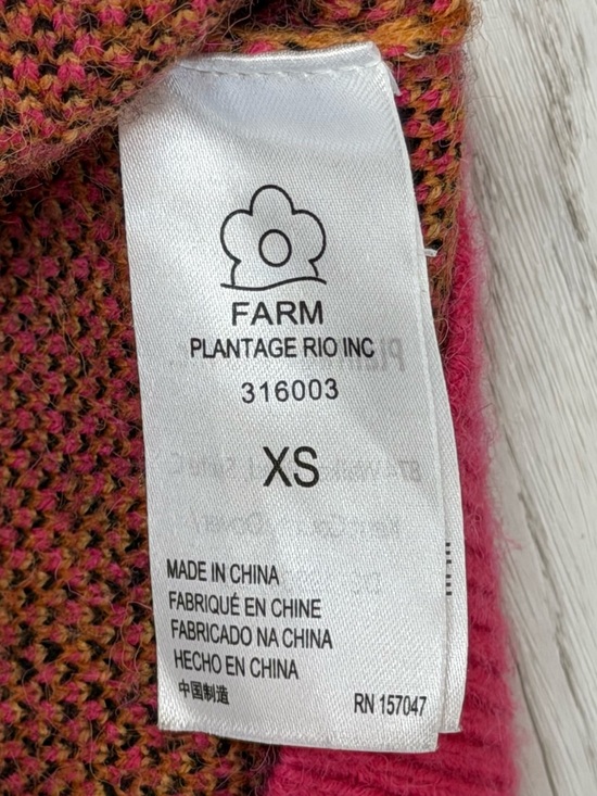 FARM Rio Croco Knit Cardigan Women’s Size XS Oversized Fit - Picture 12 of 15